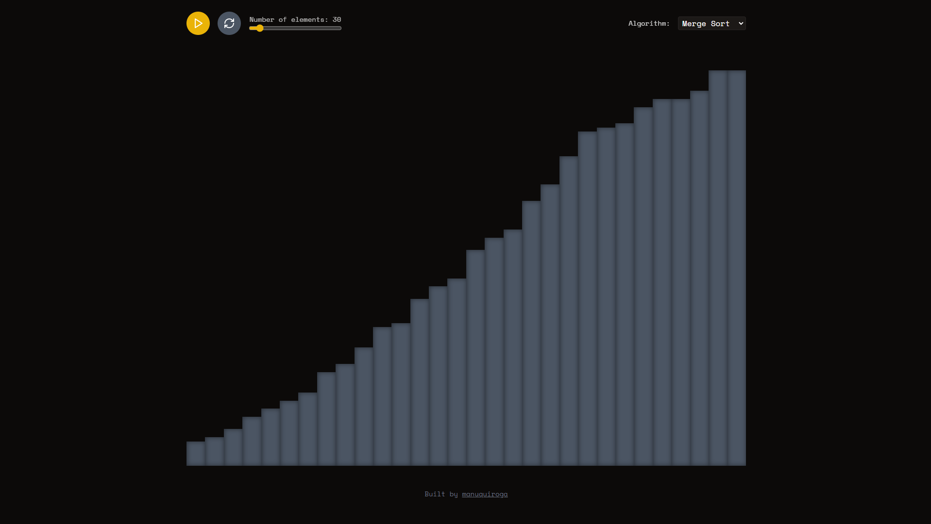 Project image: Sorting Visualizer